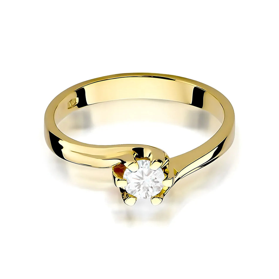 Gold Ring with 0.30ct Diamond