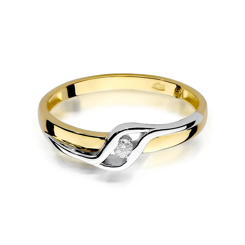 Gold Ring with 0.04ct Diamond