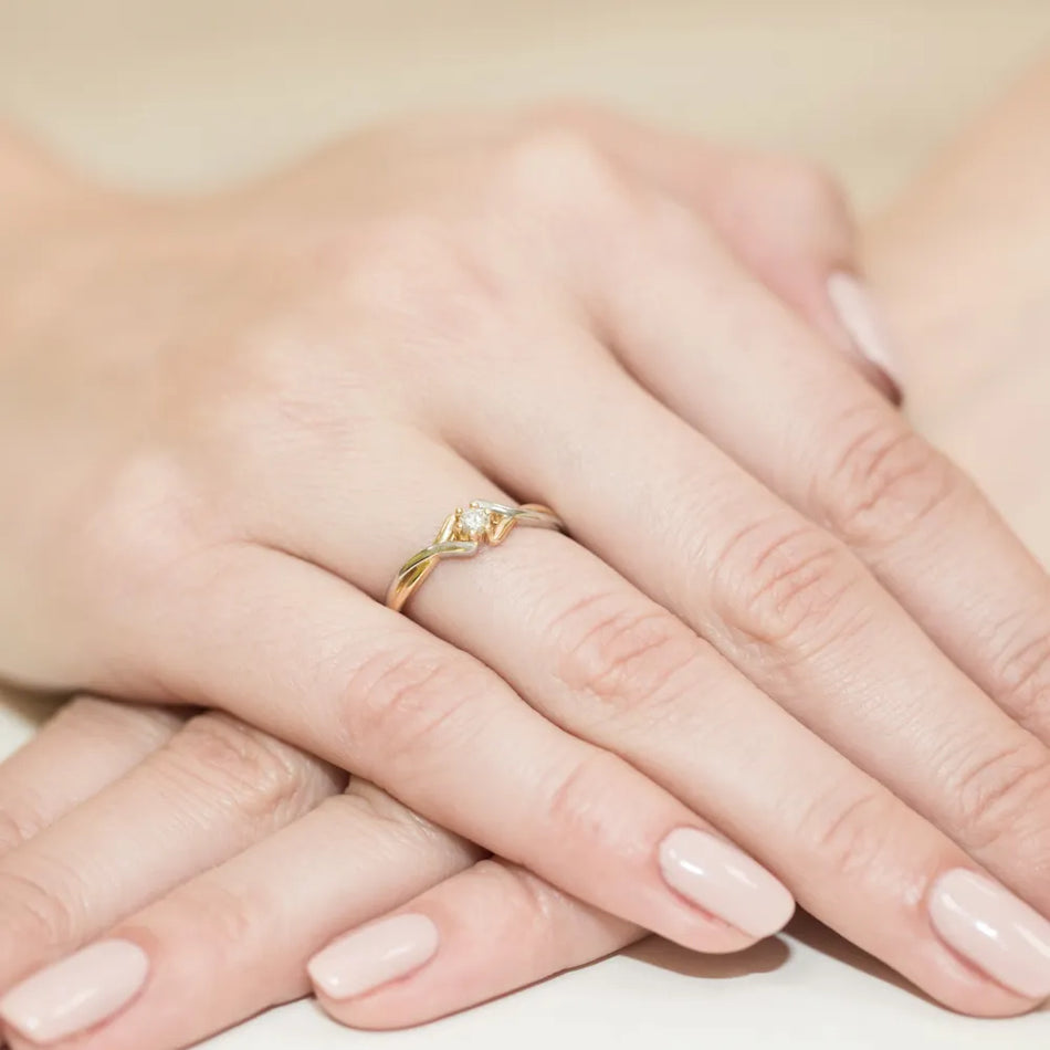 Gold Ring with 0.08ct Diamond