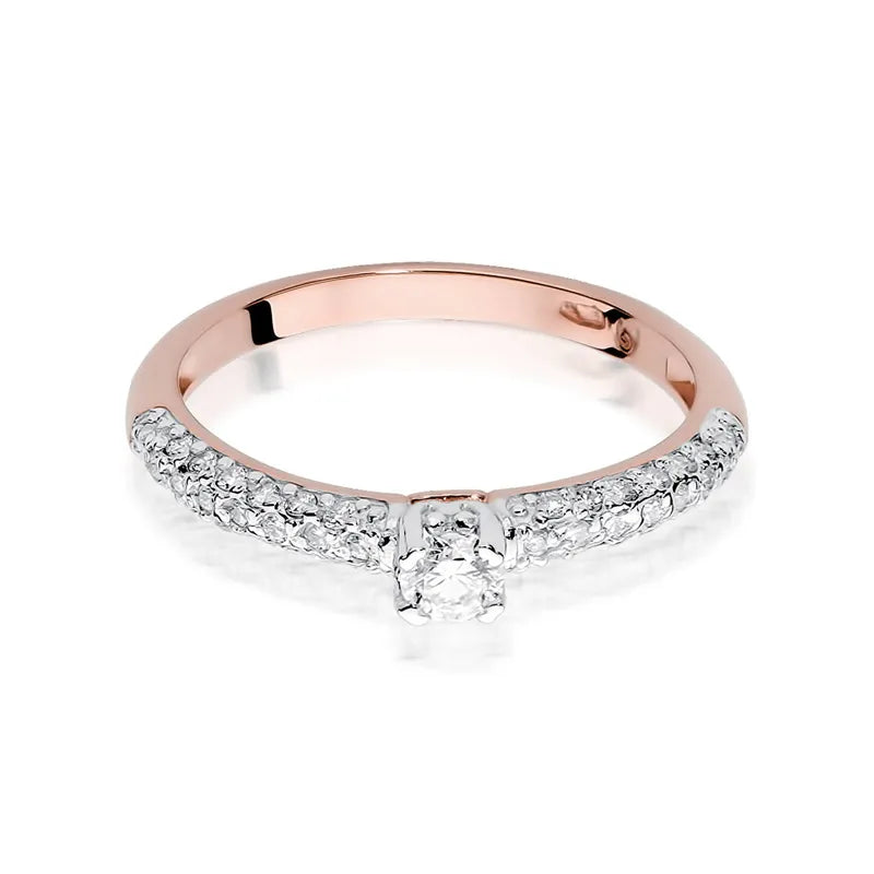 Gold Ring with 0.15ct and 0.21ct Diamonds