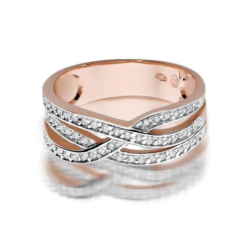 Zlatý prsteň s diamantmi 0,265 ct