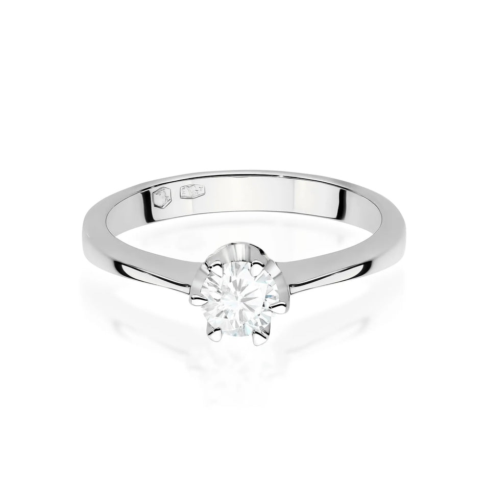 Gold Ring with 0.30ct Lab-diamond