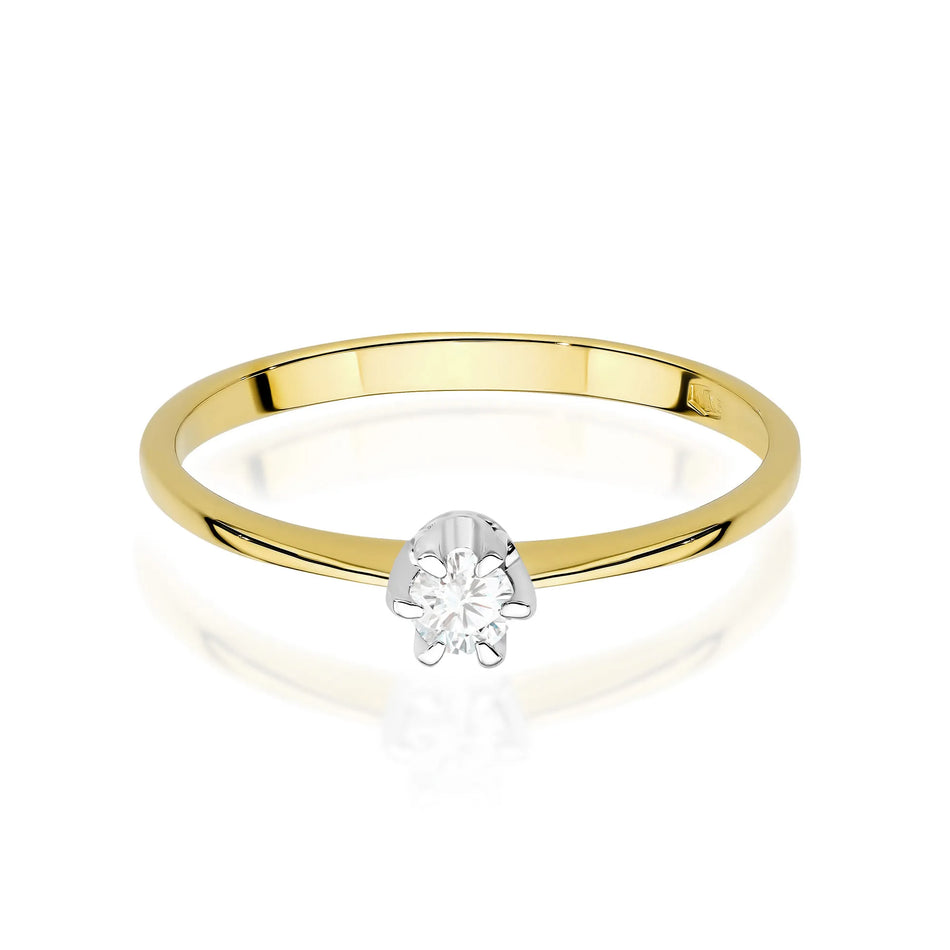 Gold Ring with 0.15ct Diamond
