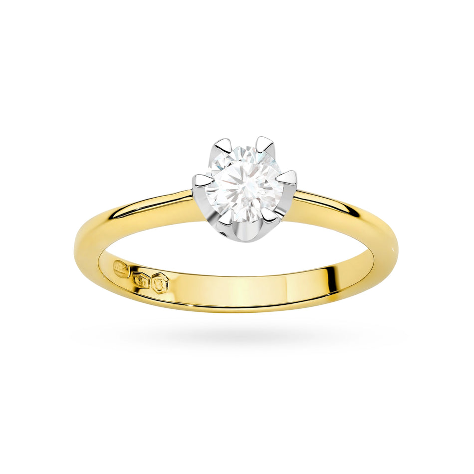 Gold Ring with 0.70ct Lab-diamond