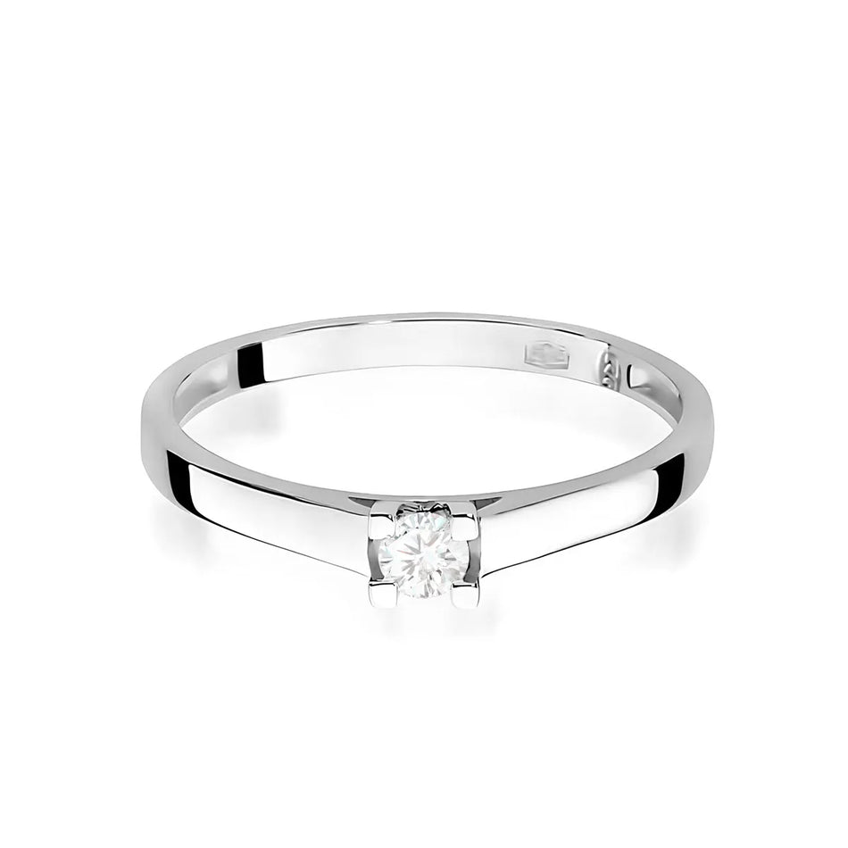 Gold Ring with 0.10ct Lab-diamond