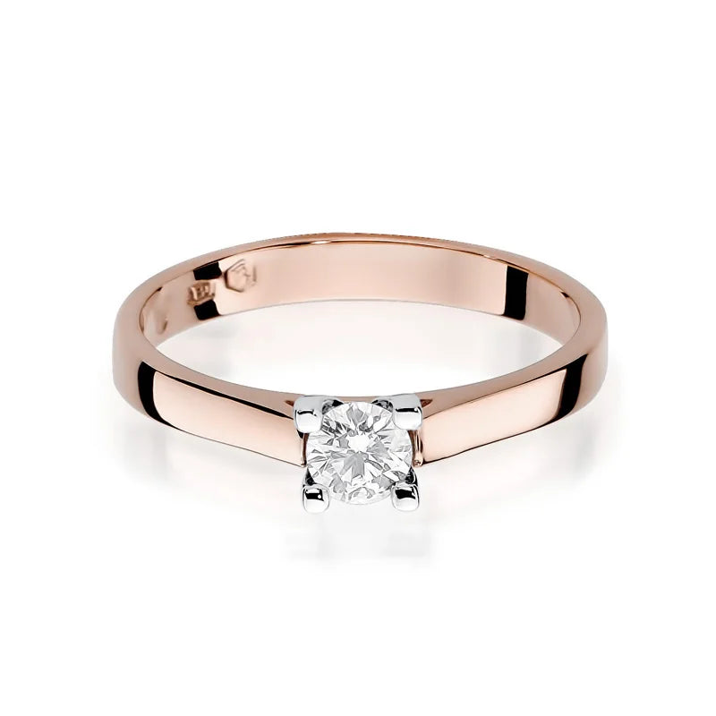 Zlatý prsteň s 0,20 ct laboratórnym diamantom