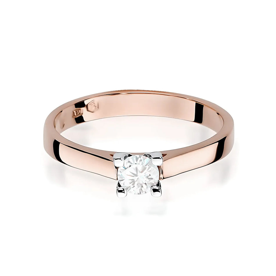 Zlatý prsteň s diamantom 0,30 ct