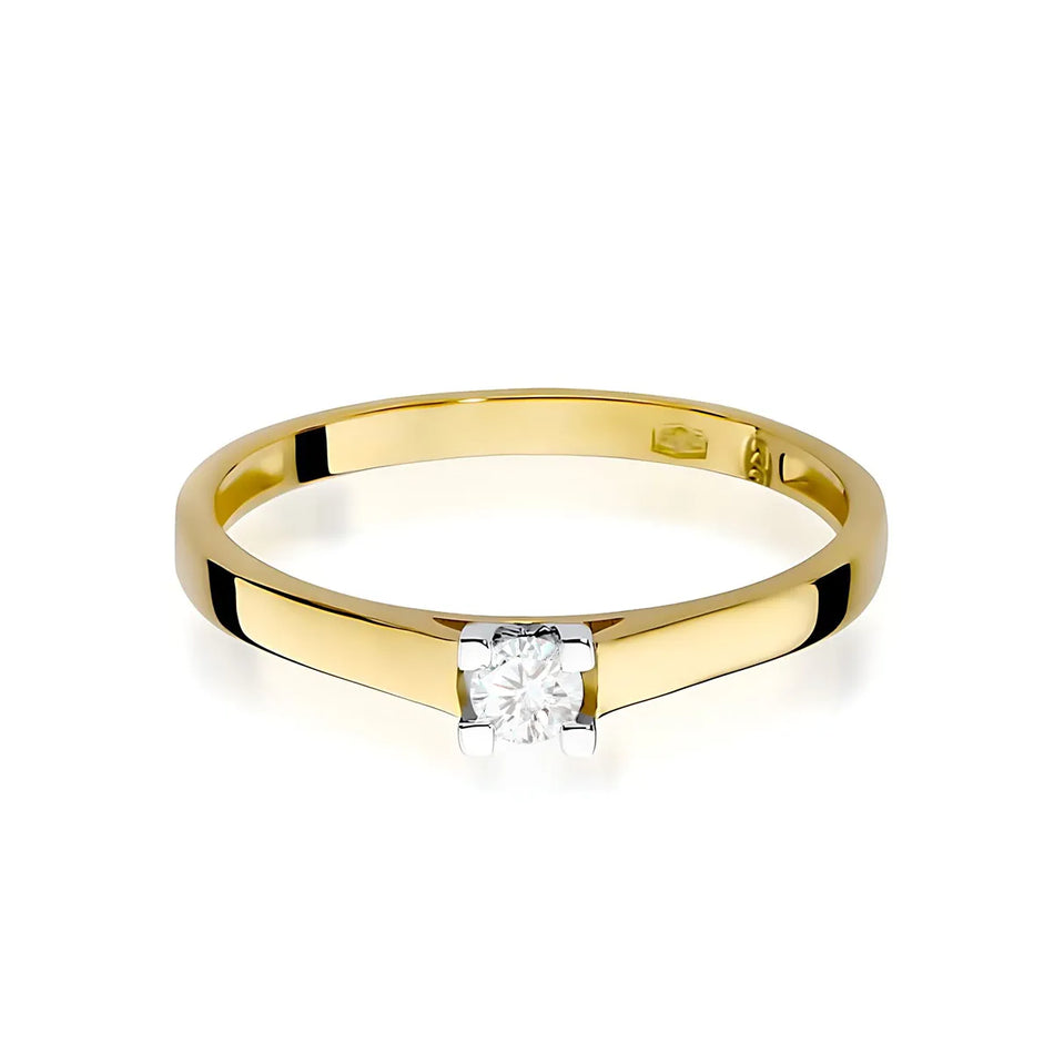 Gold Ring with 0.12ct Diamond