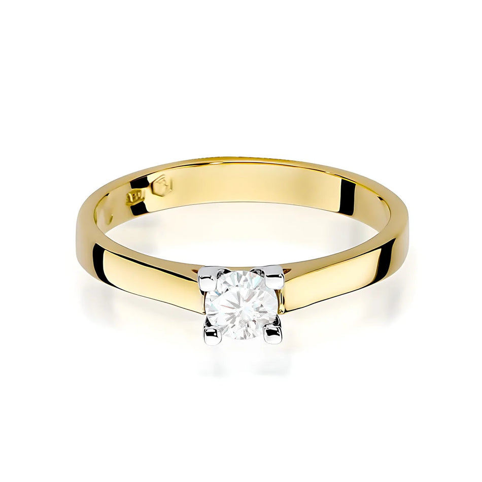 Gold Ring with 0.30ct Lab-diamond