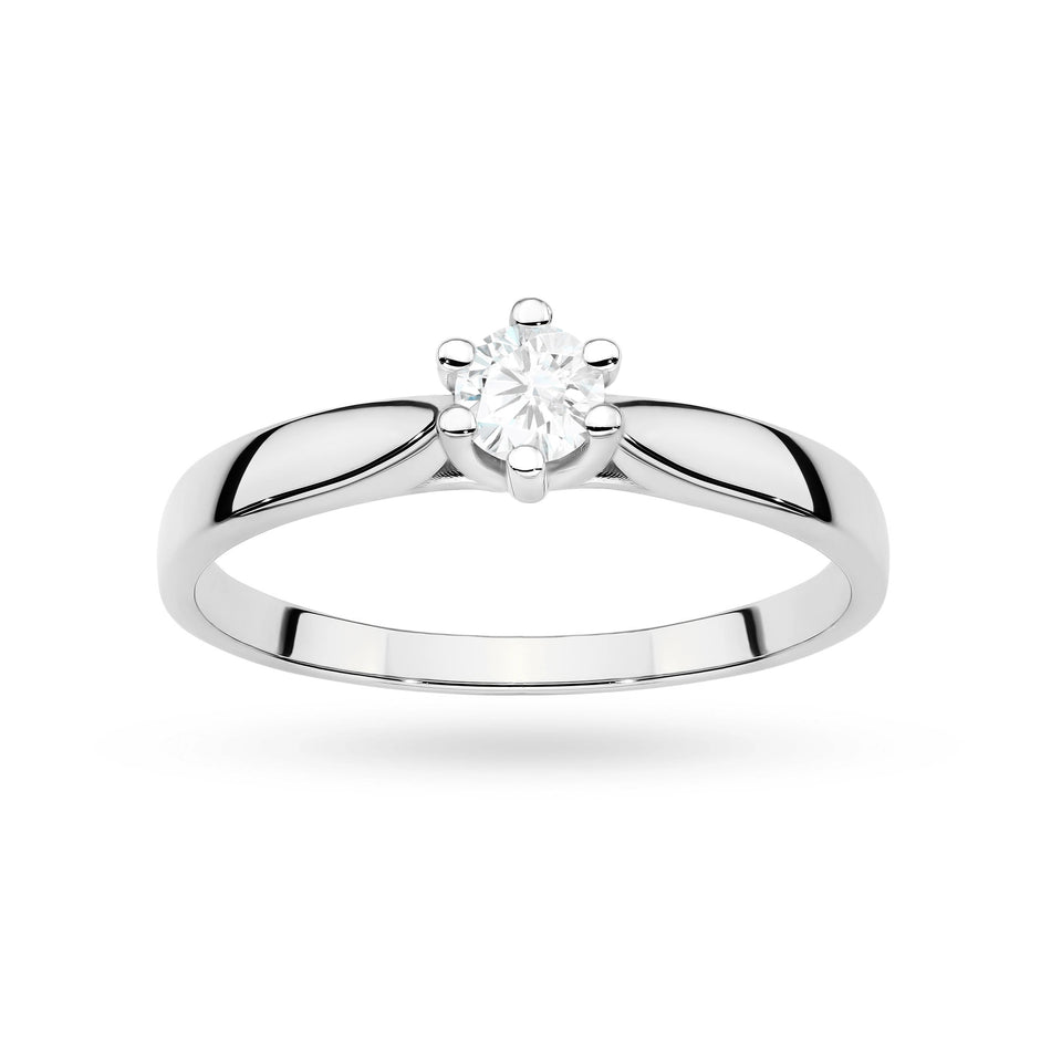 Zlatý prsteň s diamantom 0,30 ct