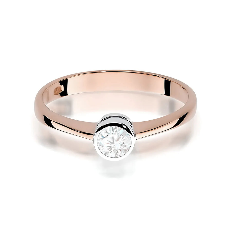 Zlatý prsteň s diamantom 0,25 ct