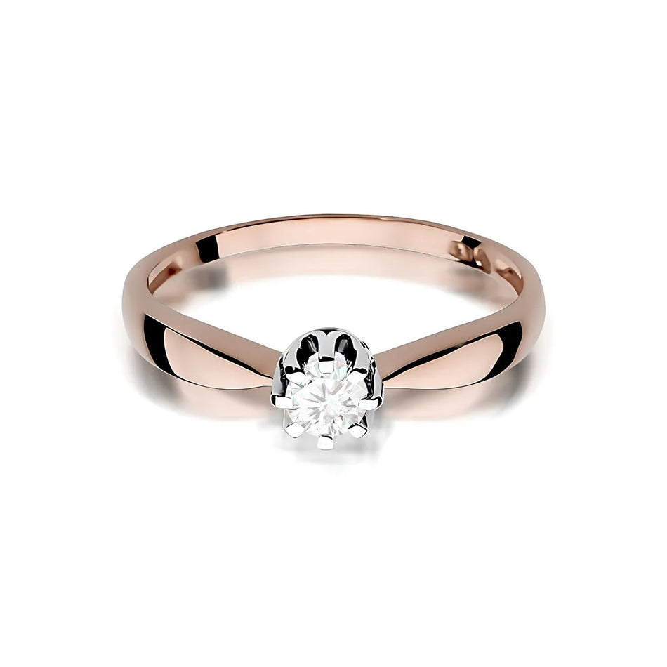 Gold Ring with 0.20ct Lab-diamond