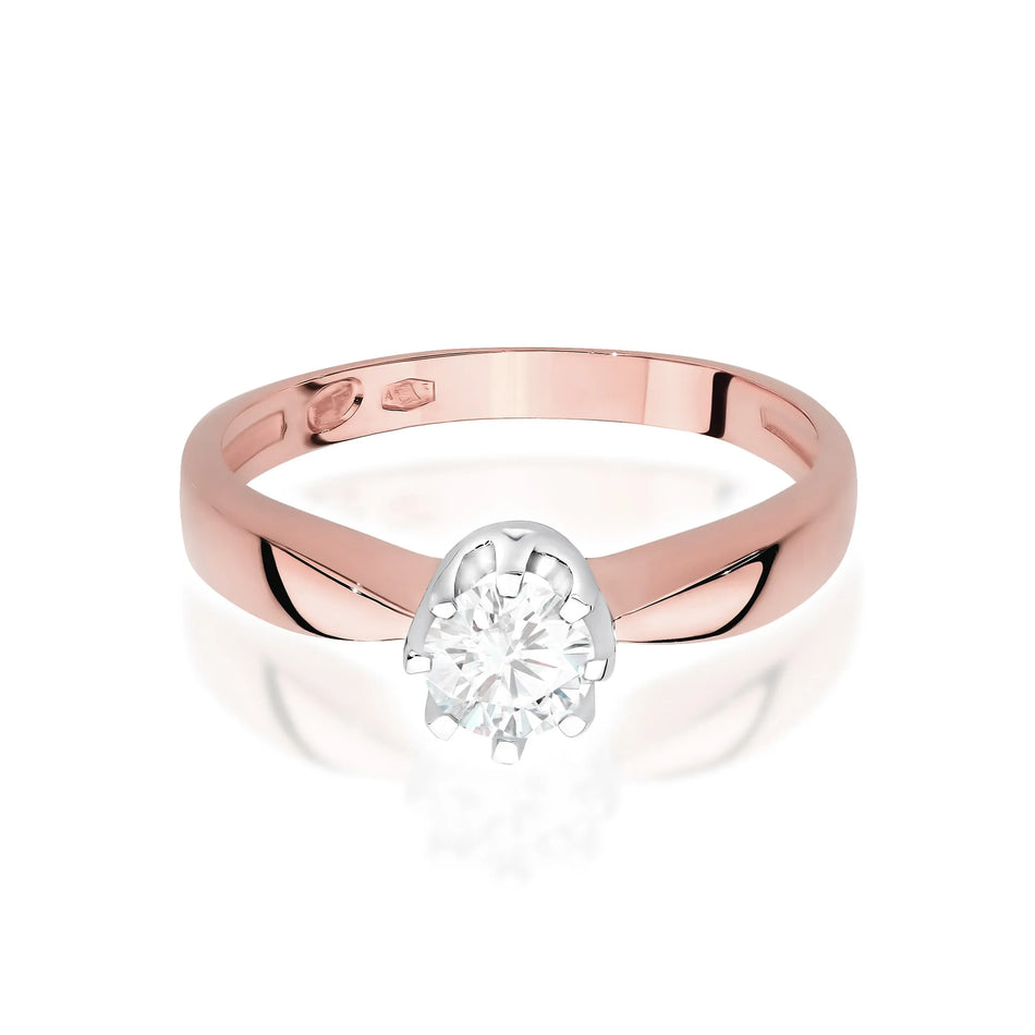 Zlatý prsteň s diamantom 0,30 ct