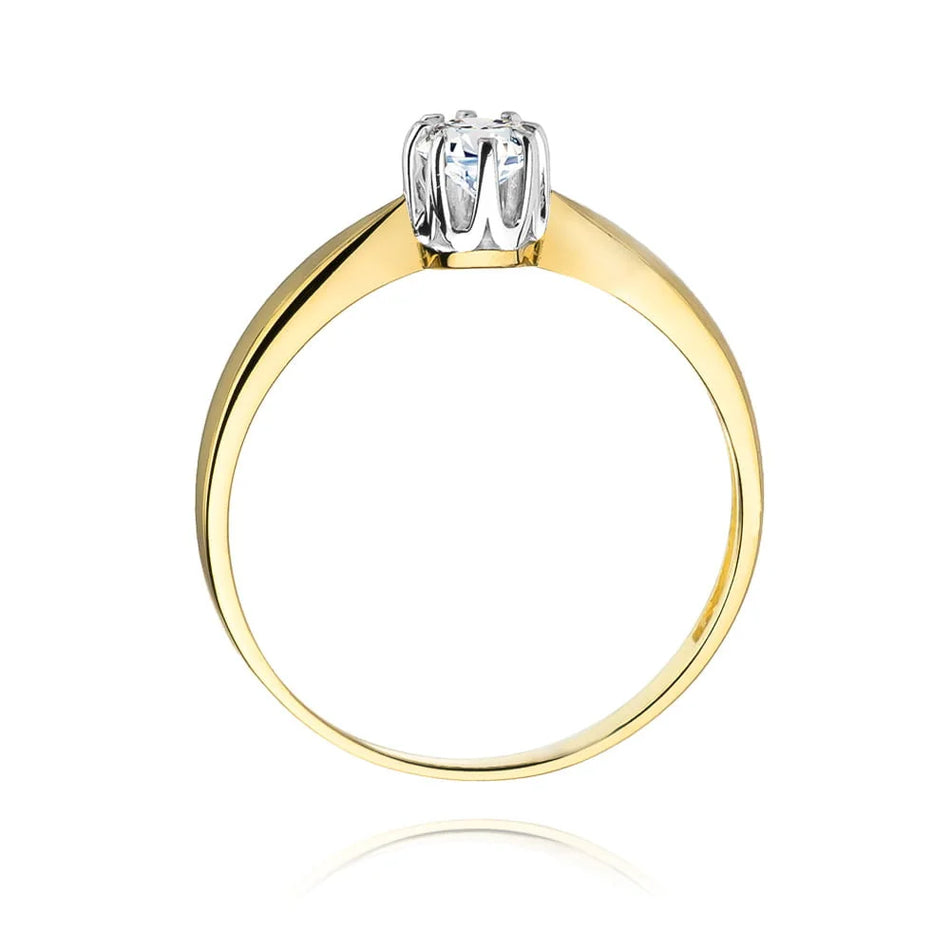Gold Ring with 0.20ct Lab-diamond