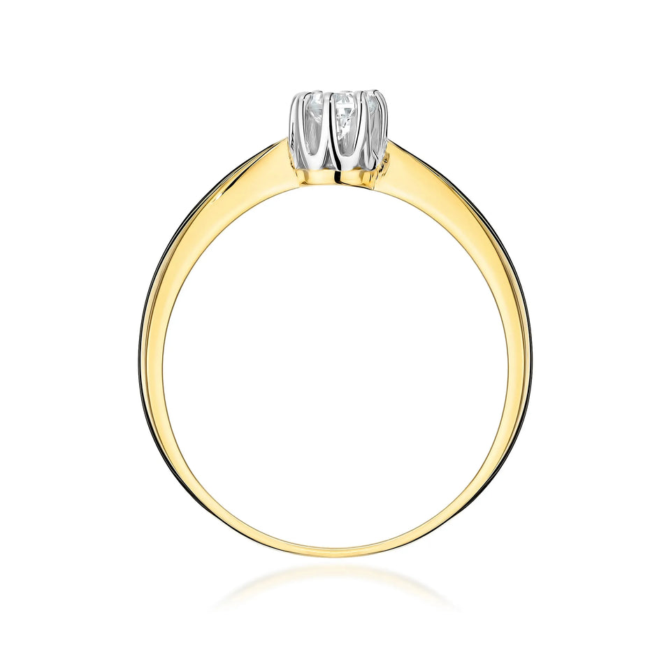 Gold Ring with 0.15ct Lab-diamond