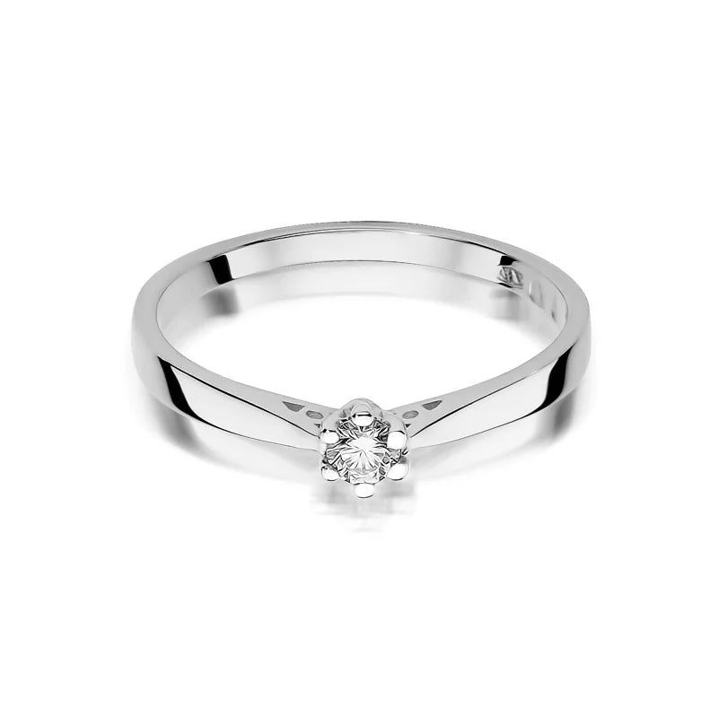 Zlatý prsteň s diamantom 0,08 ct