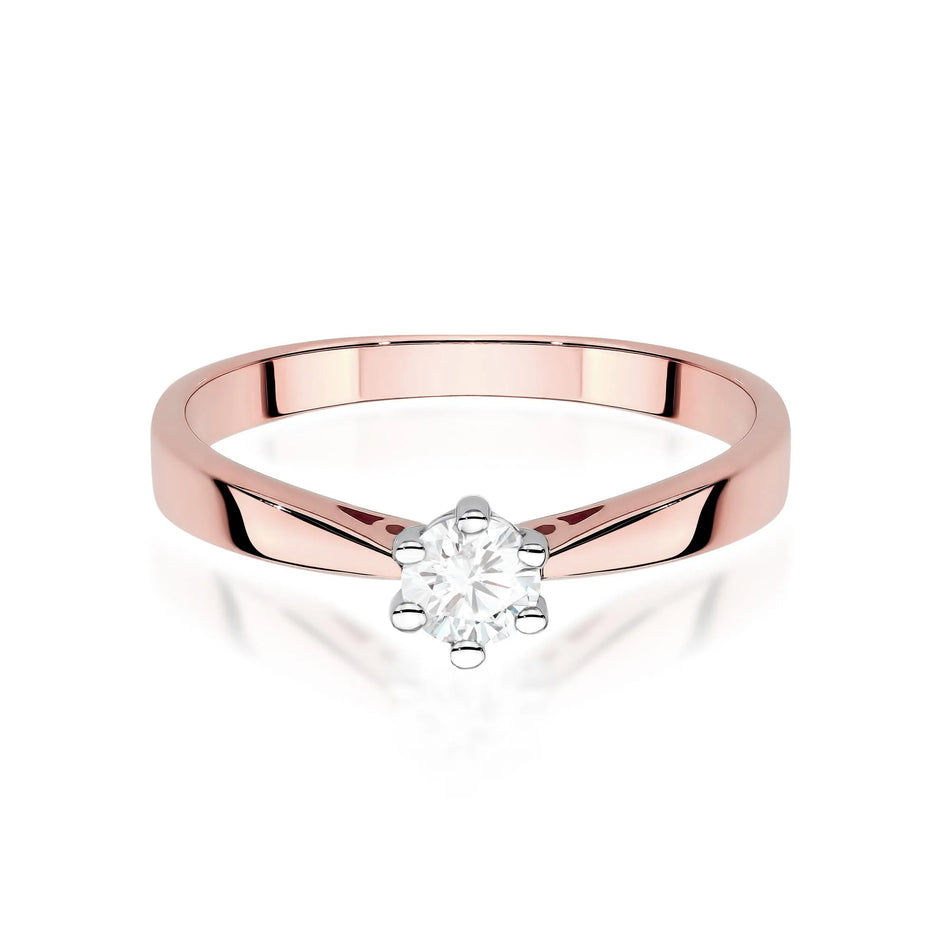 Zlatý prsteň s diamantom 0,30 ct