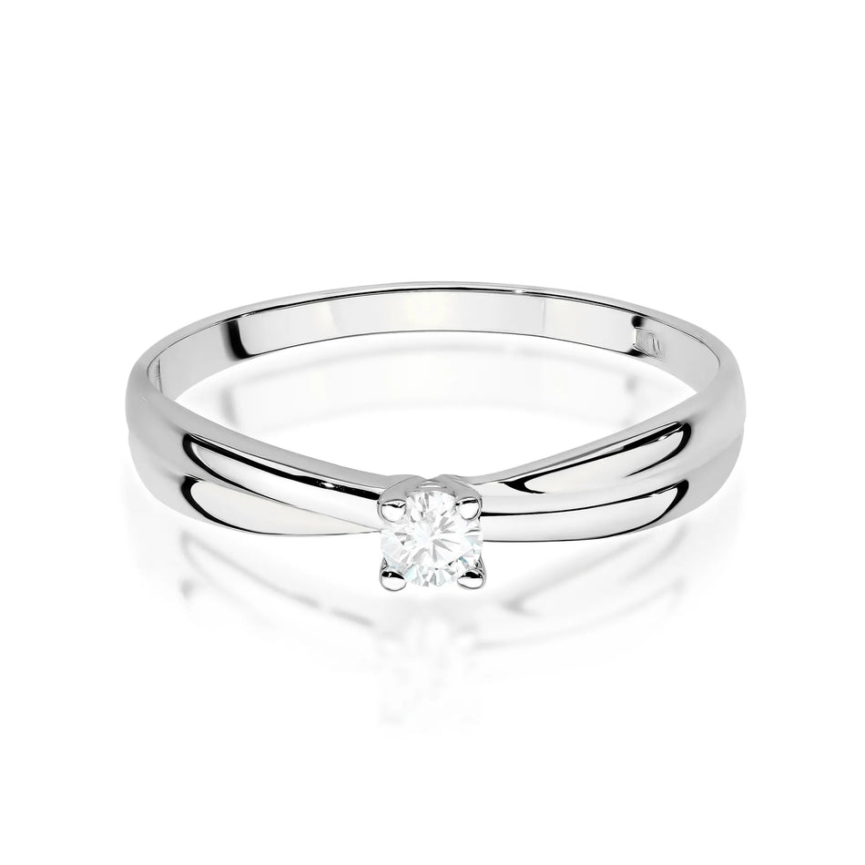 Gold Ring with 0.10ct Lab-diamond