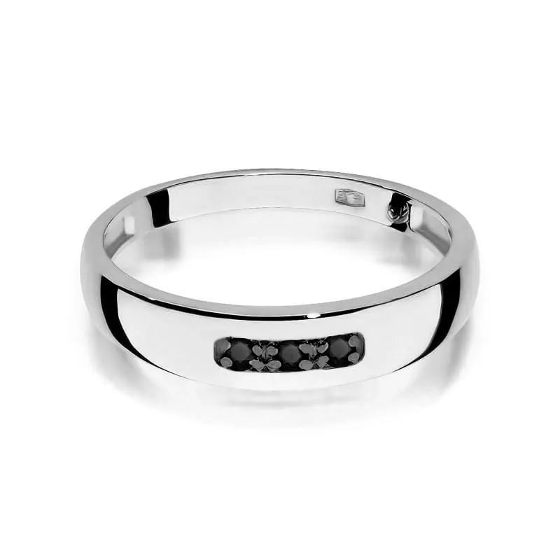 Gold Ring with 0.044ct Black Diamonds