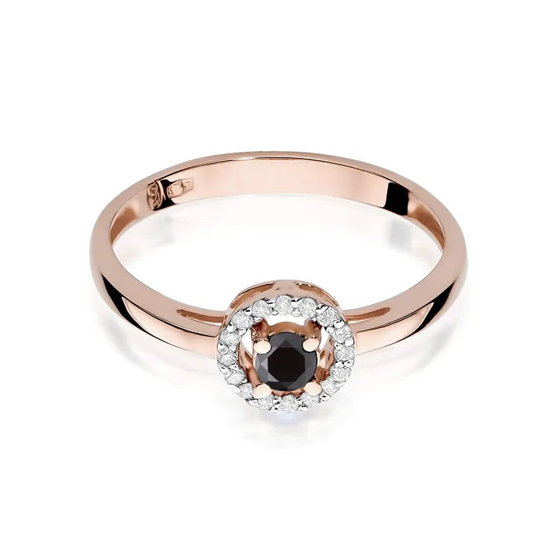 Gold Ring with 0.12ct and 0.08ct Diamonds