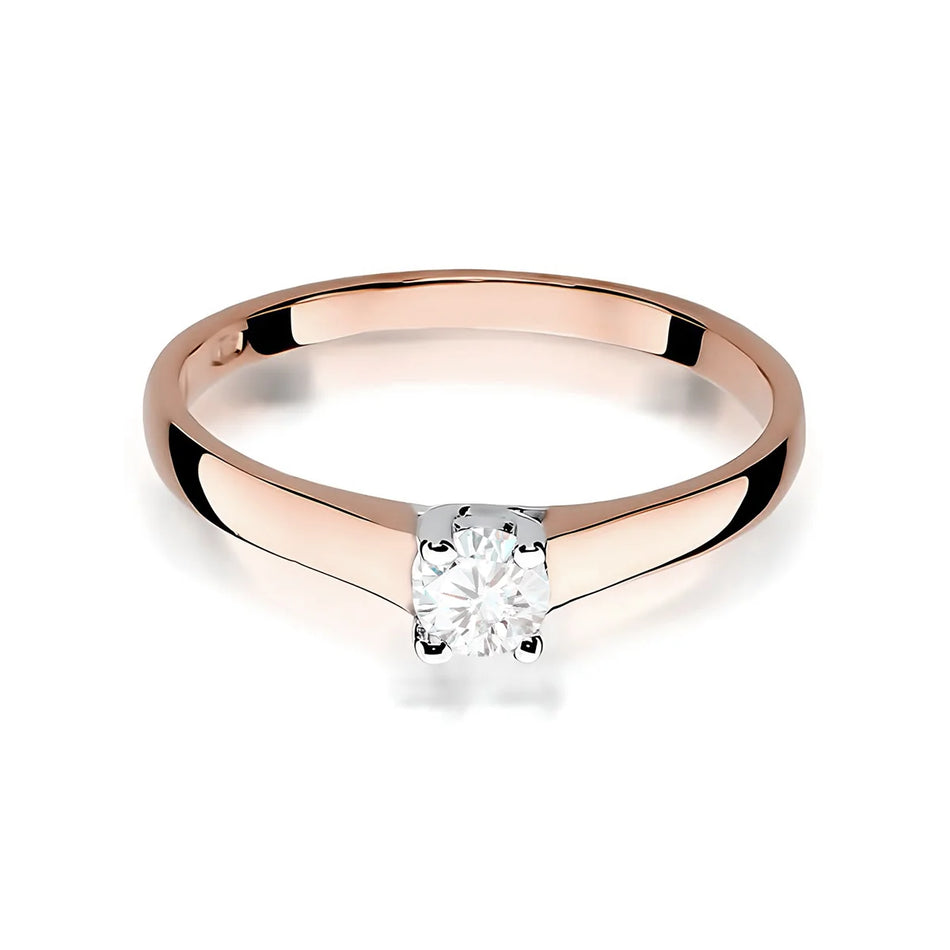 Gold Ring with 0.20ct Lab-diamond