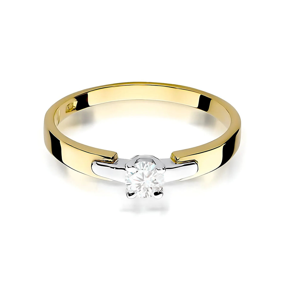 Gold Ring with 0.20ct Lab-diamond