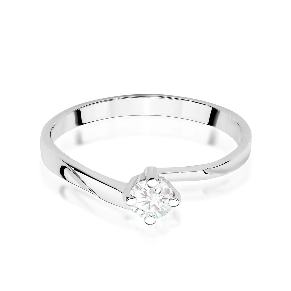 Zlatý prsteň s 0,20 ct laboratórnym diamantom