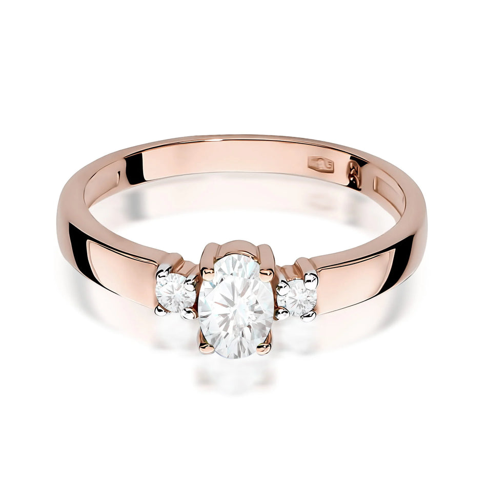 Zlatý prsteň s 0,40 ct a 0,08 ct laboratórnymi diamantmi