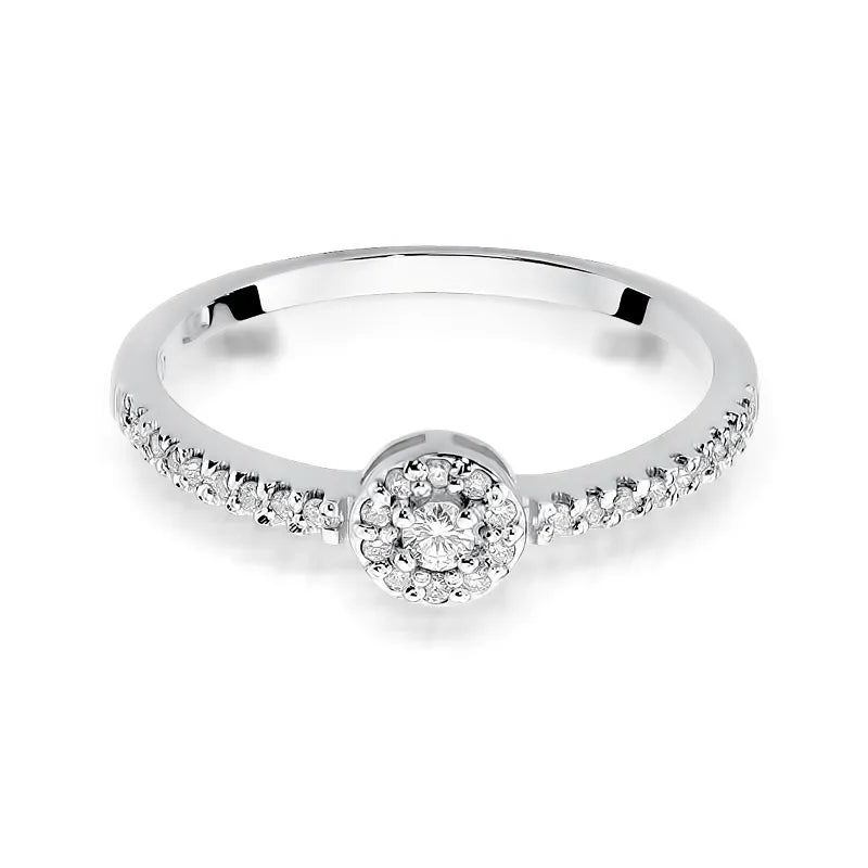 Zlatý prsteň s diamantmi 0,05 ct a 0,14 ct