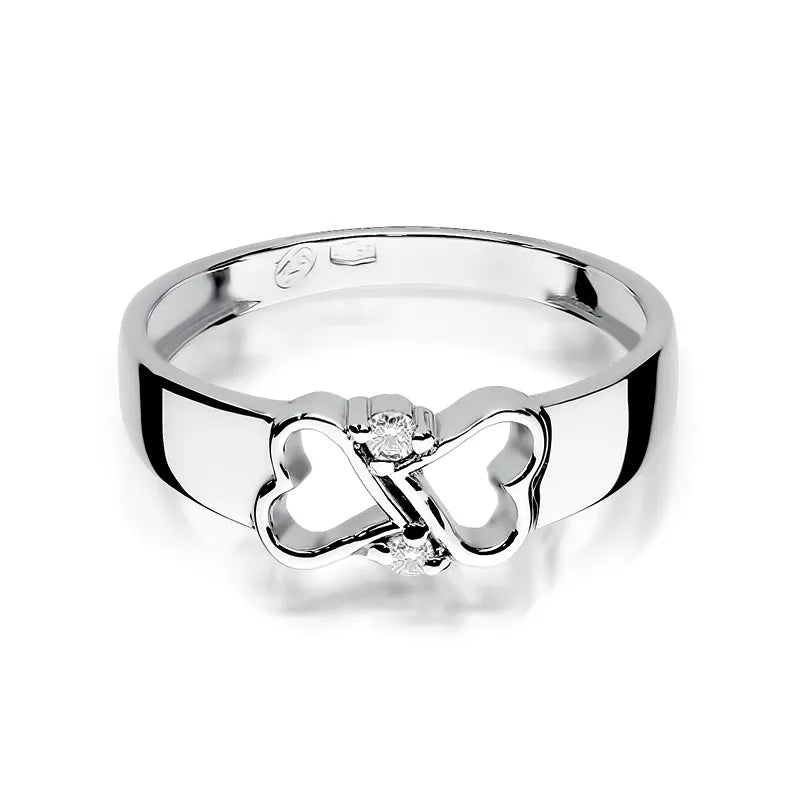 Zlatý prsteň s diamantmi 0,04 ct