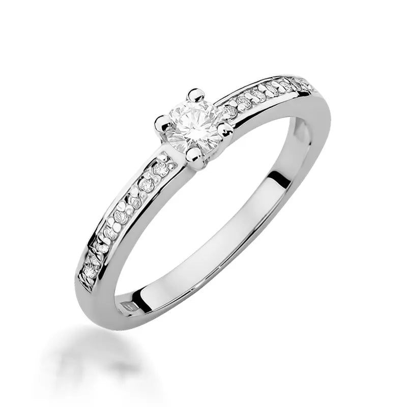 Zlatý prsteň s diamantmi 0,20 ct a 0,08 ct