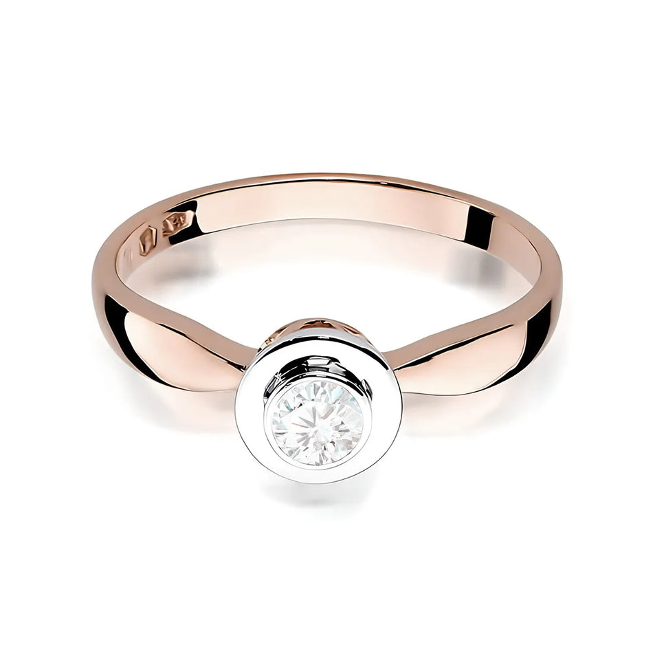 Gold Ring with 0.20ct Lab-diamond