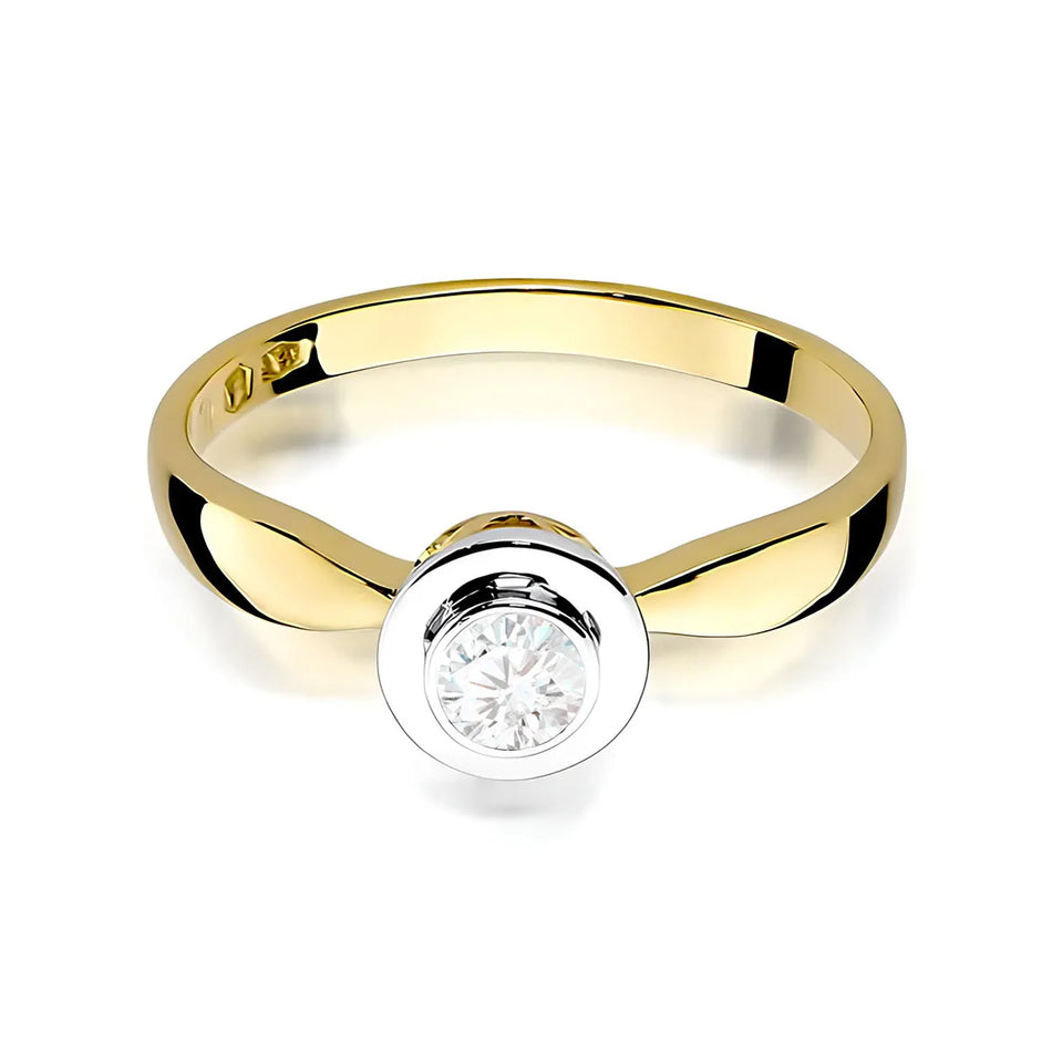 Gold Ring with 0.25ct Lab-diamond