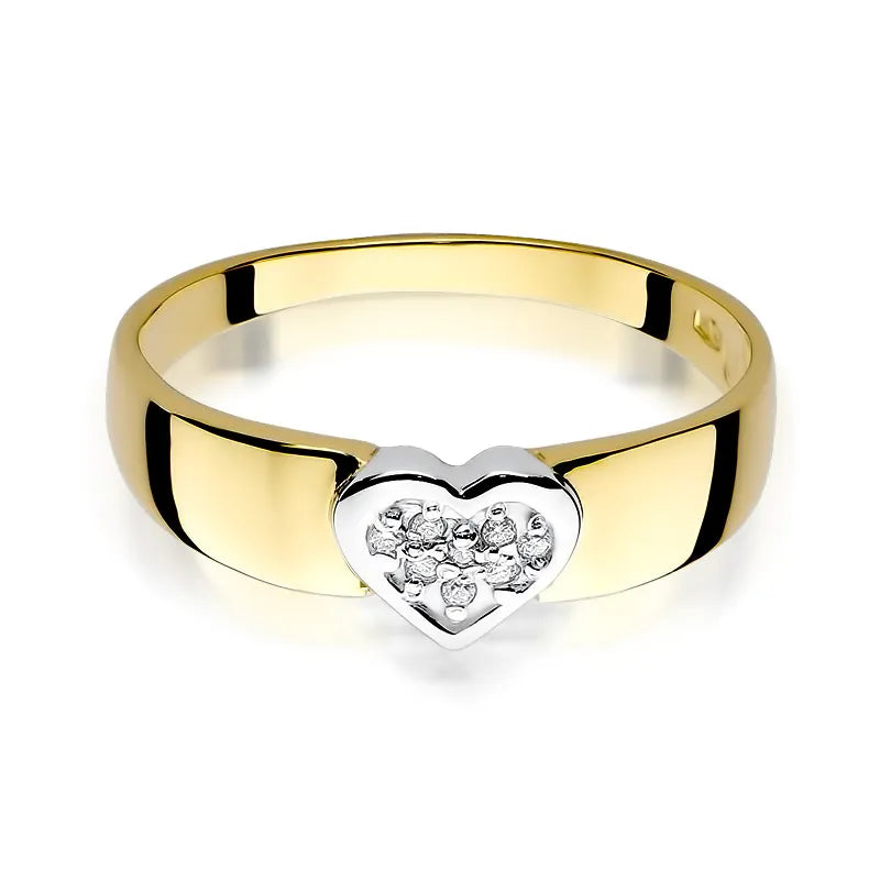 Gold Ring with 0.04ct Diamonds