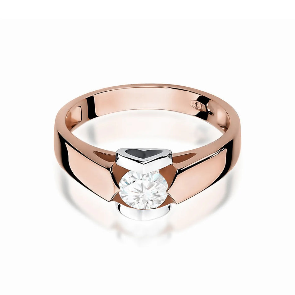 Zlatý prsteň s 0,50 ct laboratórnym diamantom