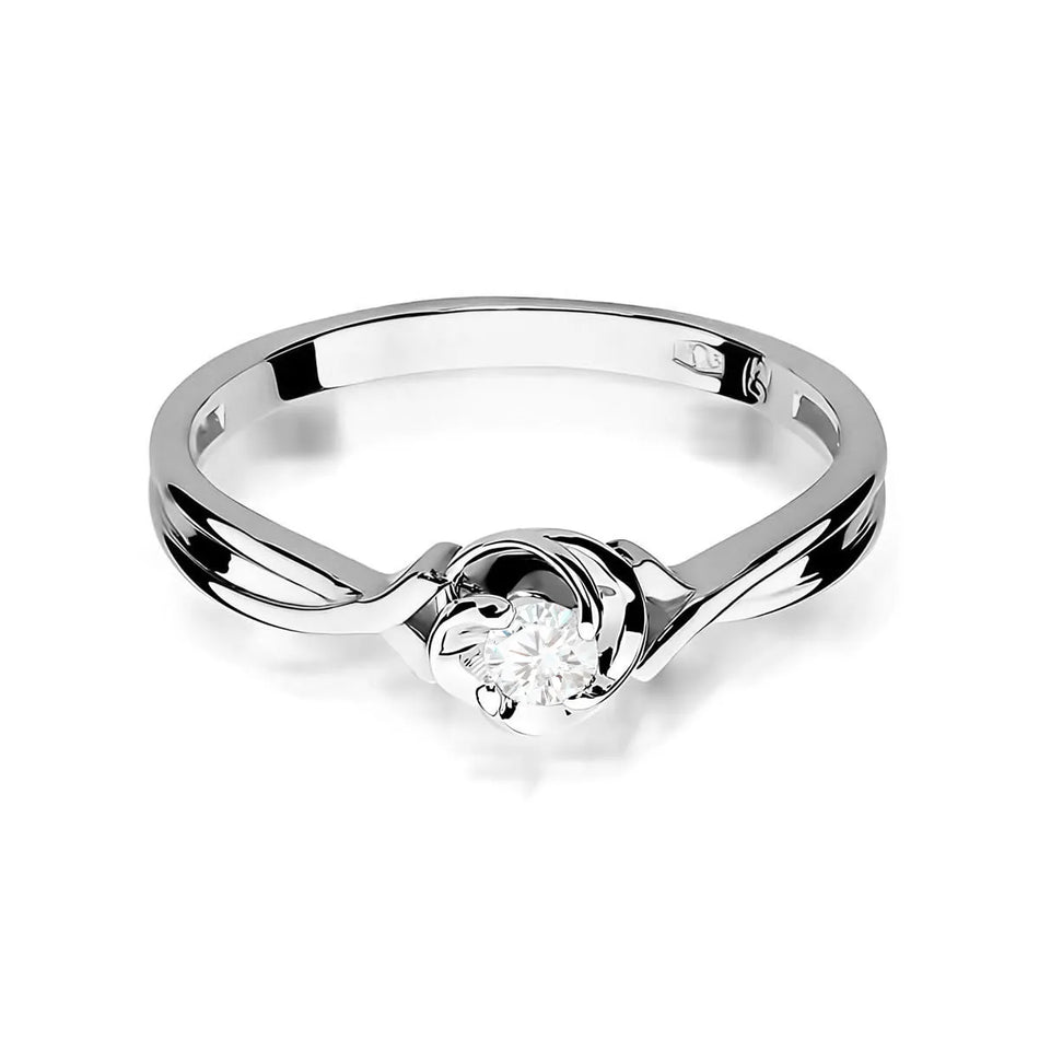 Gold Ring with 0.10ct Lab-diamond