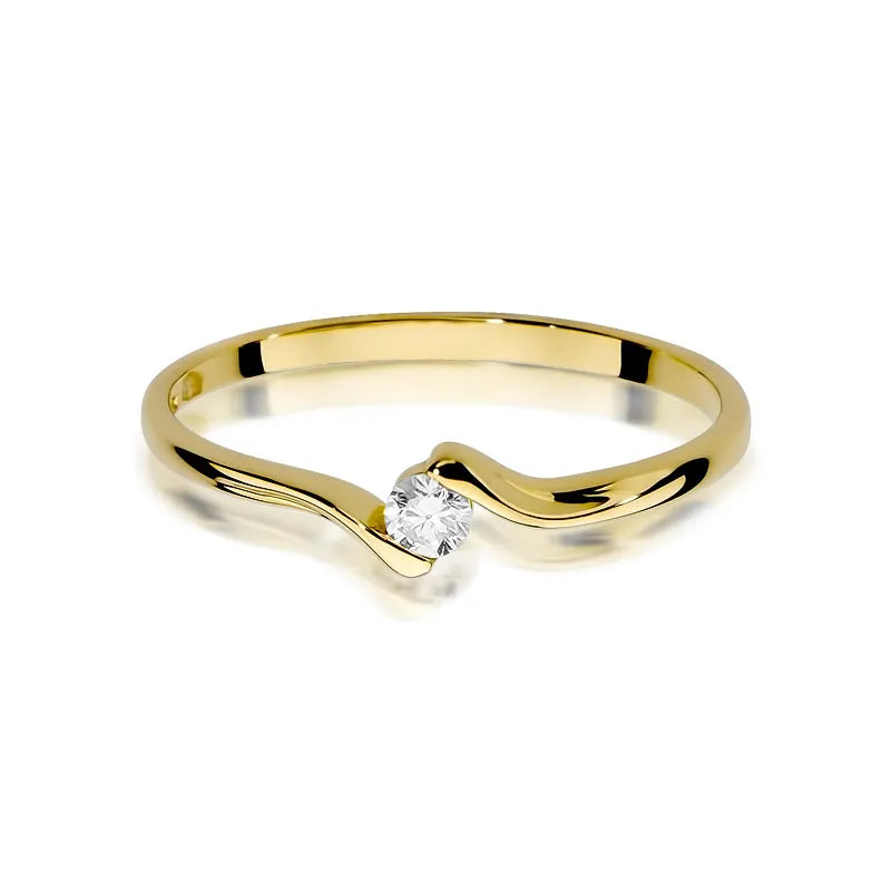 Gold Ring with 0.09ct Diamond