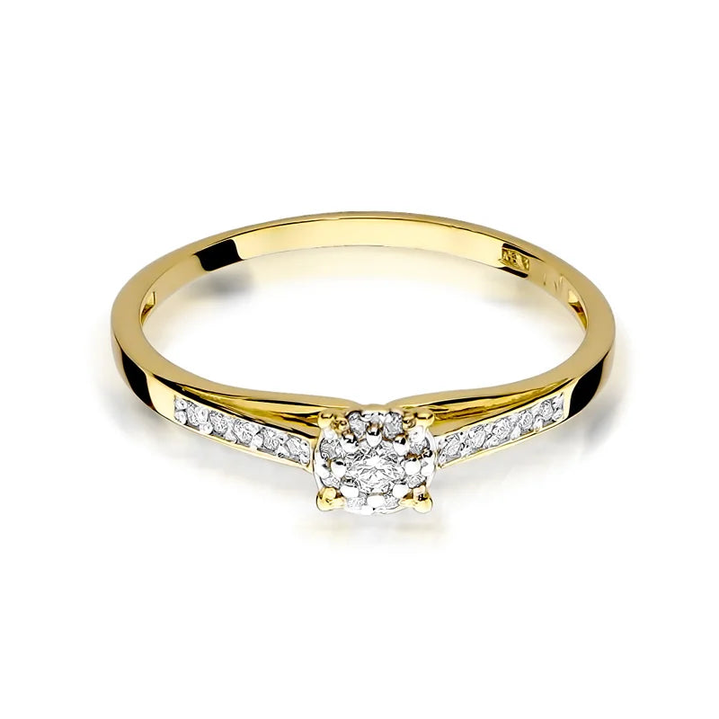 Gold Ring with Zirconia