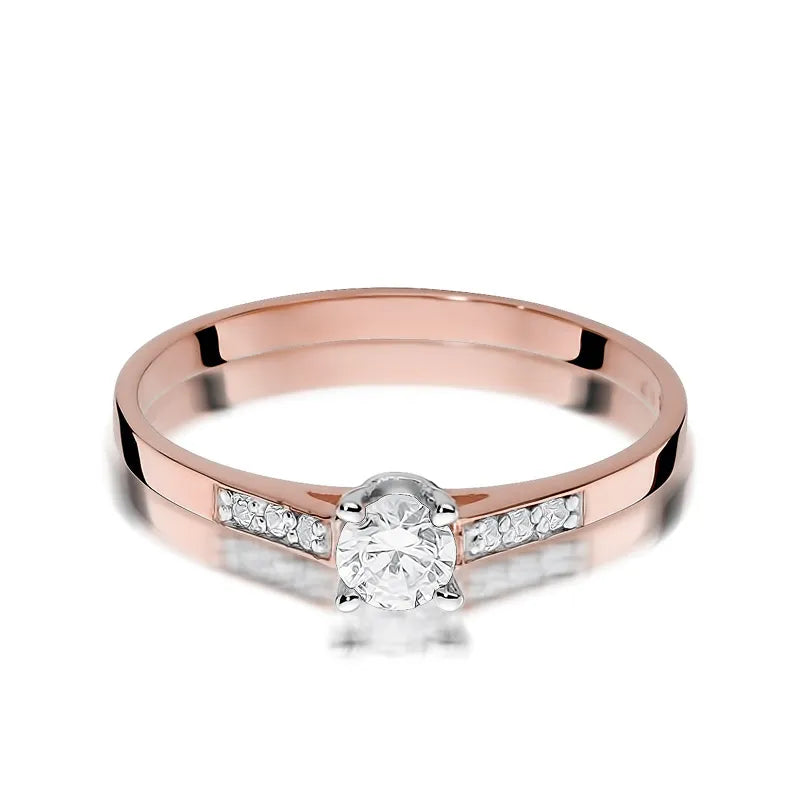 Gold Ring with 0.15ct and 0.06ct Diamonds