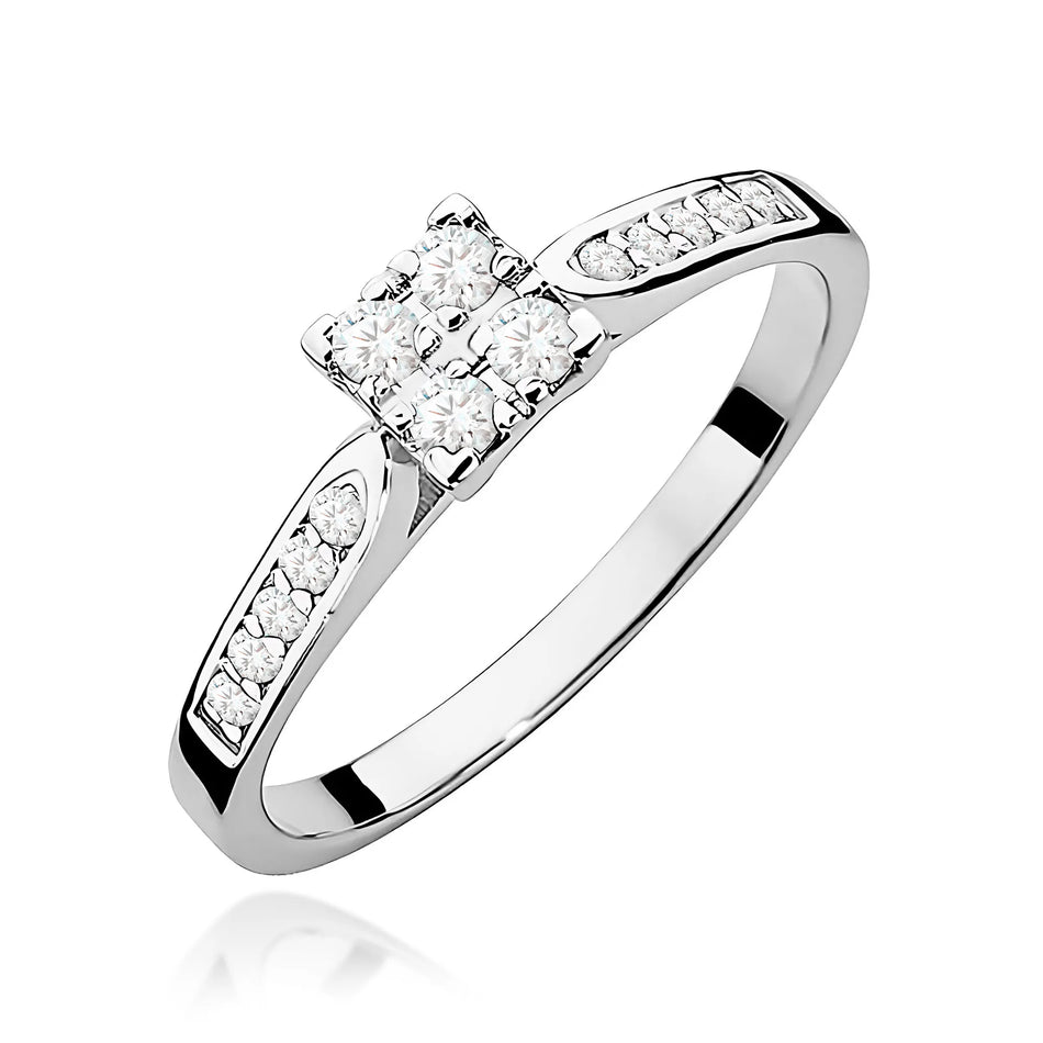 Gold Ring with 0.166ct Diamonds