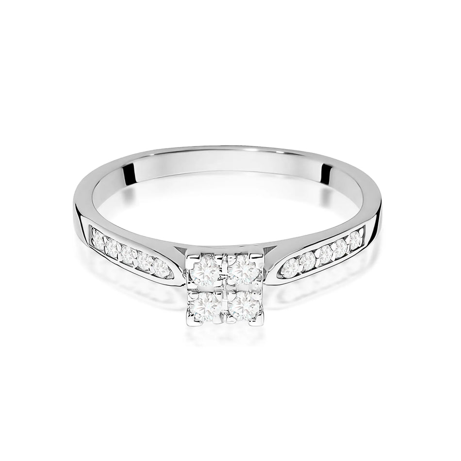 Gold Ring with 0.166ct Diamonds