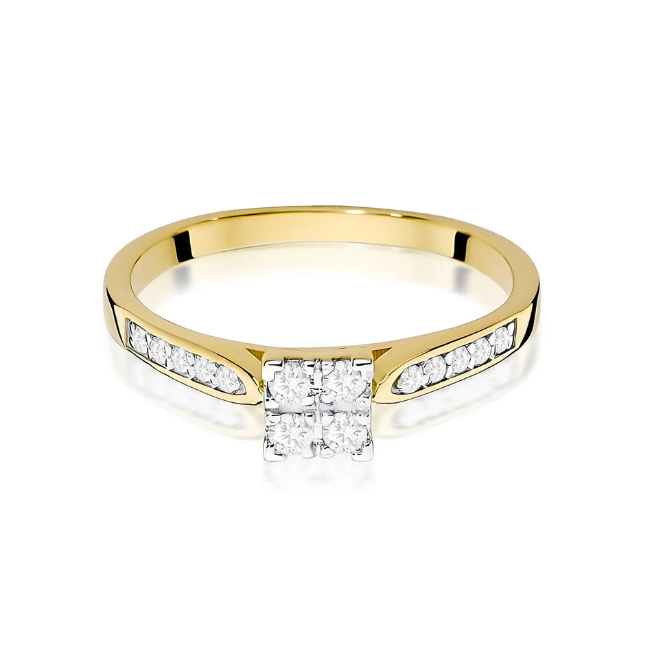 Gold Ring with 0.166ct Diamonds