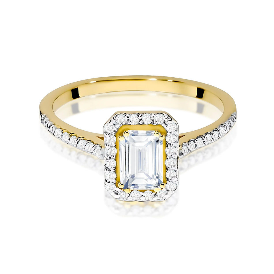 Zlatý prsteň s 0.60ct a 0.19ct laboratórnymi diamantmi