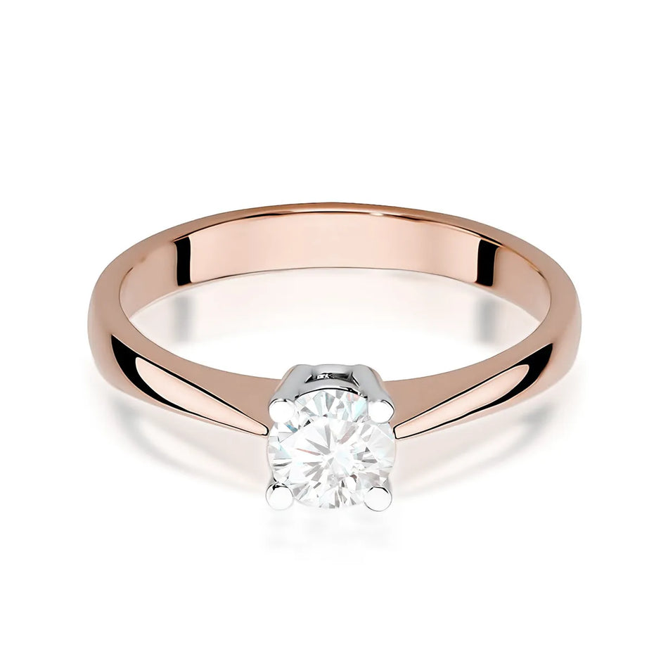 Zlatý prsteň s 0,50 ct laboratórnym diamantom