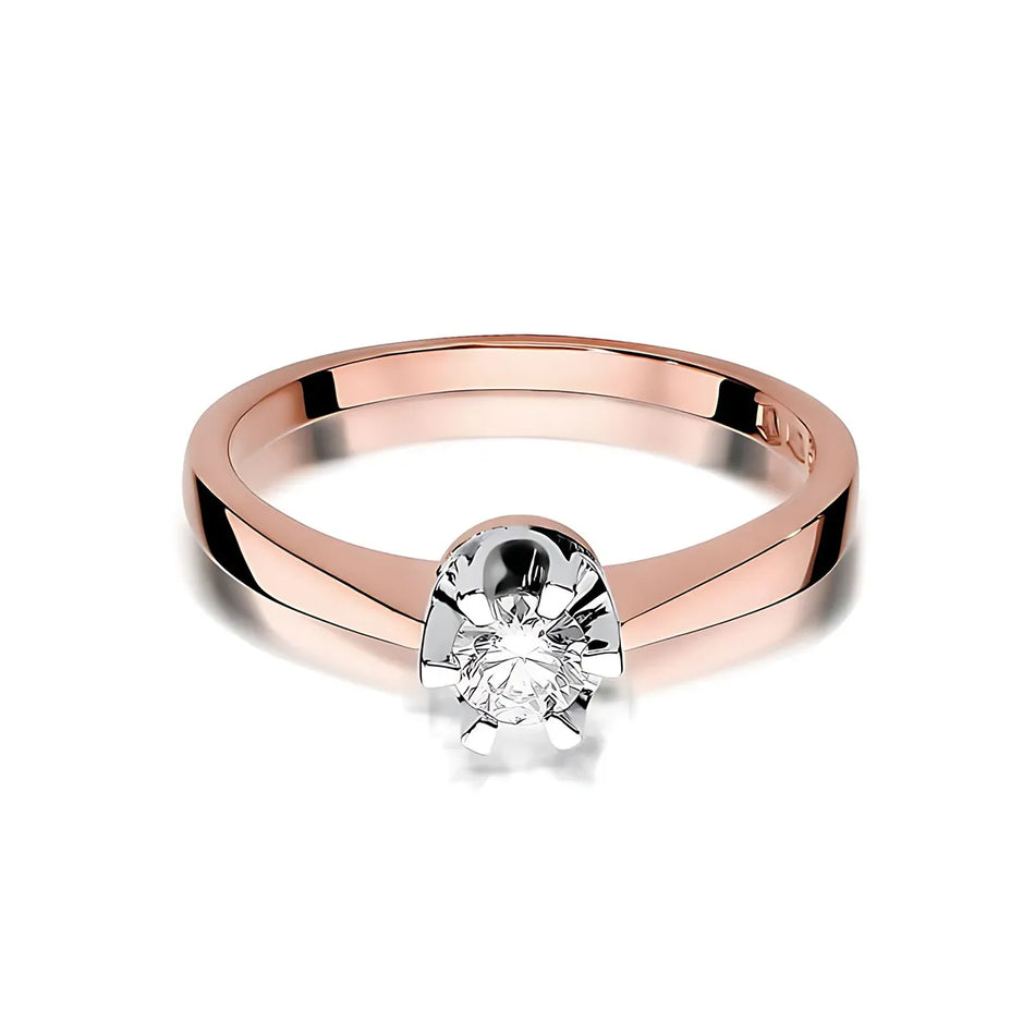 Gold Ring with 0.25ct Lab-diamond