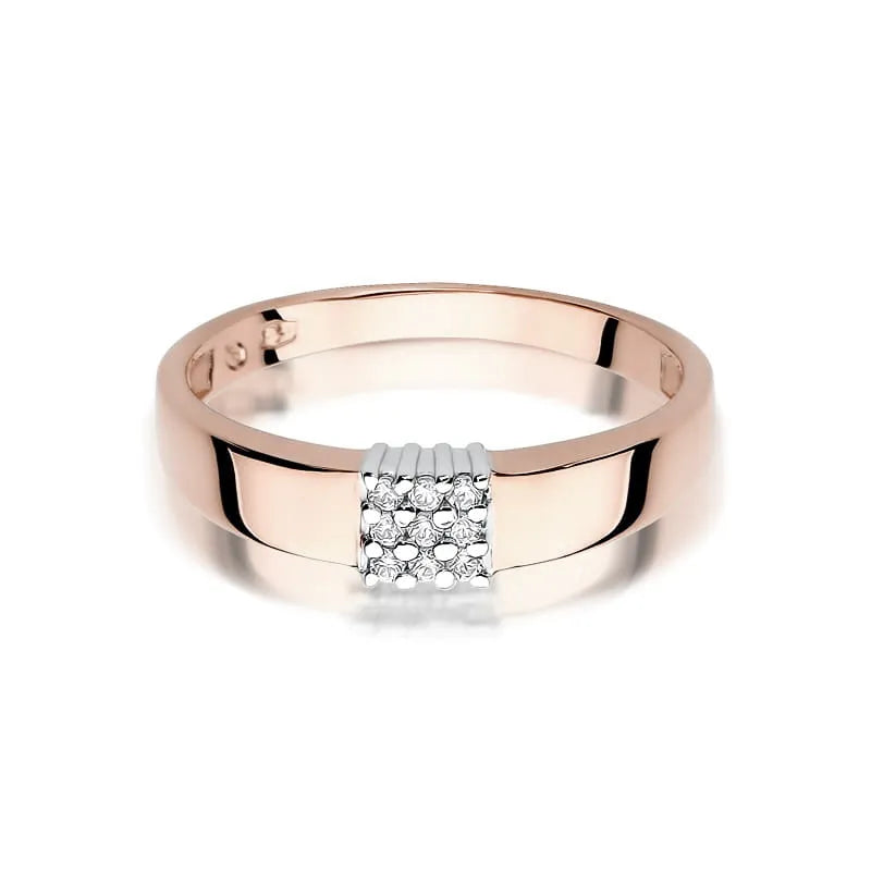 Gold Ring with 0.077ct Diamonds