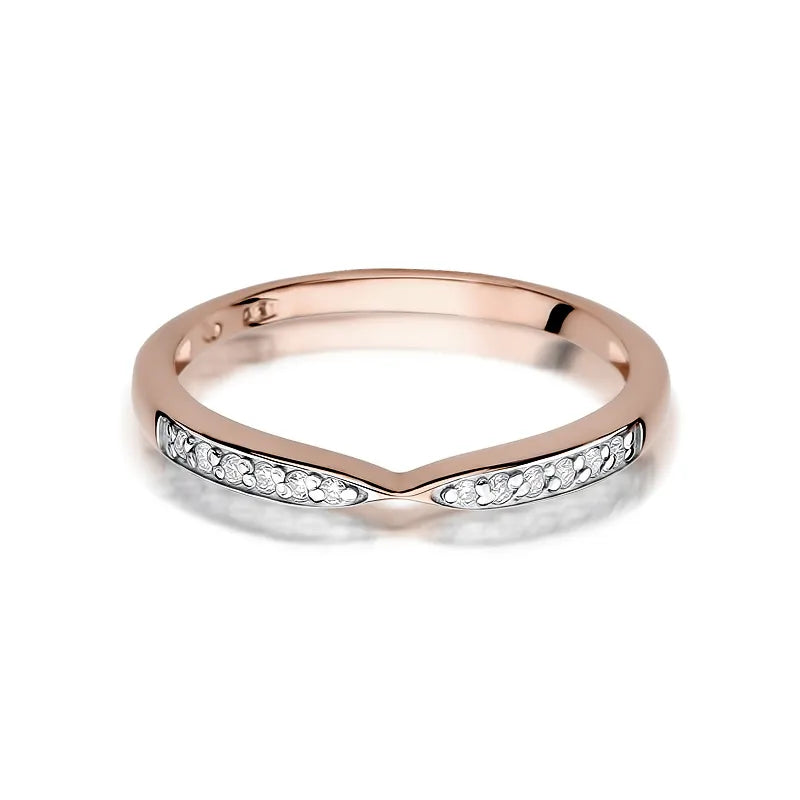 Zlatý prsteň s diamantmi 0,096 ct