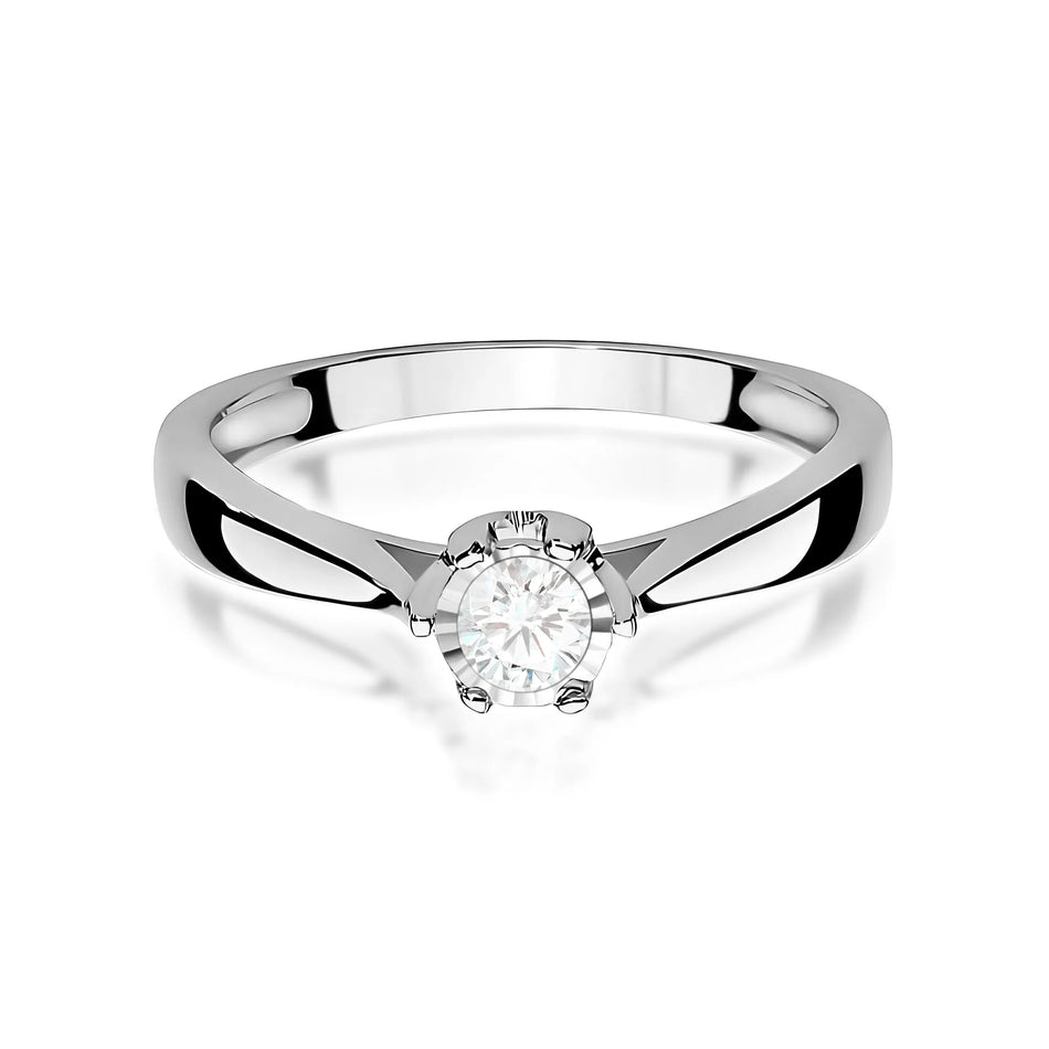 Zlatý prsteň s 0,20 ct laboratórnym diamantom