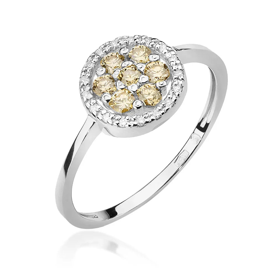 Gold Ring with 0.10ct and 0.20ct Diamonds