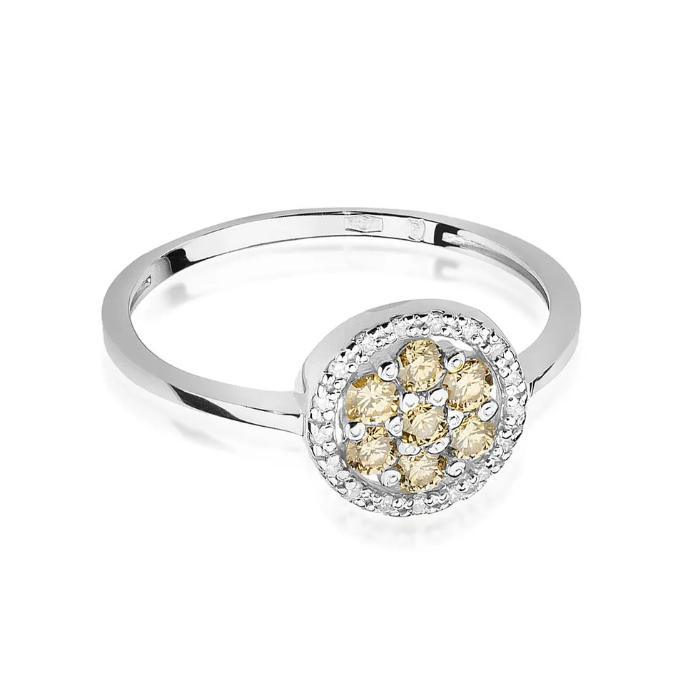 Gold Ring with 0.10ct and 0.20ct Diamonds